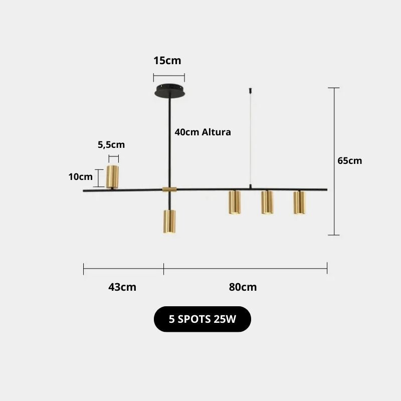 Lustre Pendente LuxSpot LED