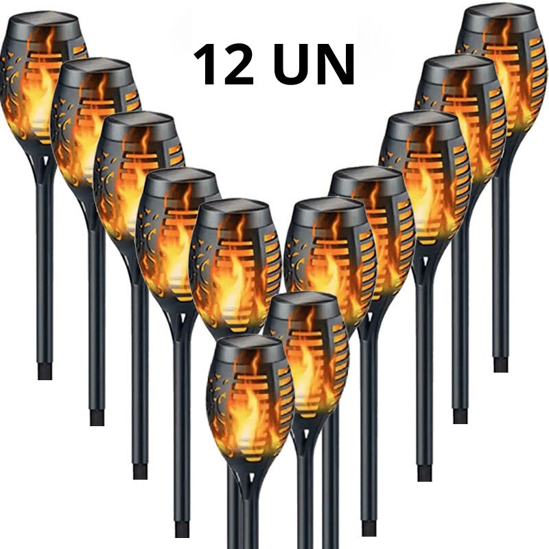 Luminária Balizadora Solar em LED - Solar Flame