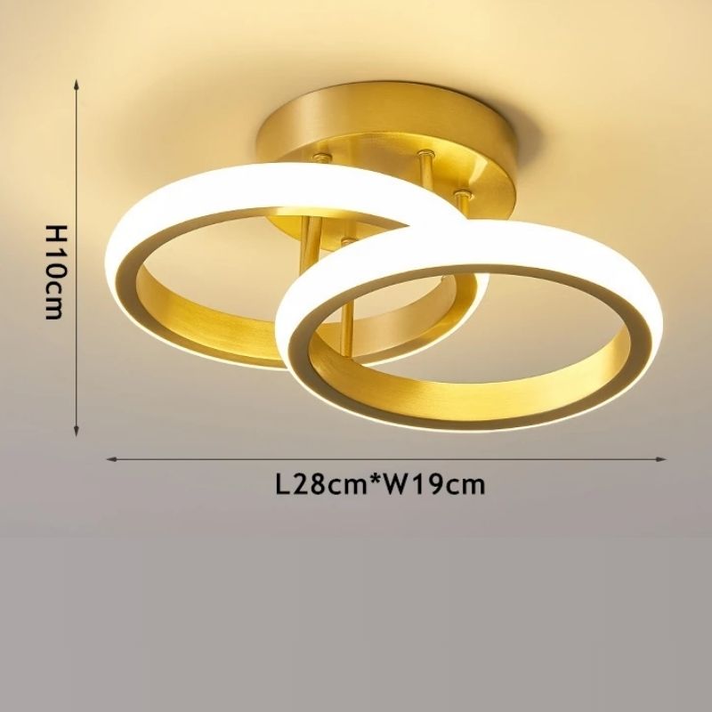 Luminária de Teto Plafon Golden Circular/Quadrado