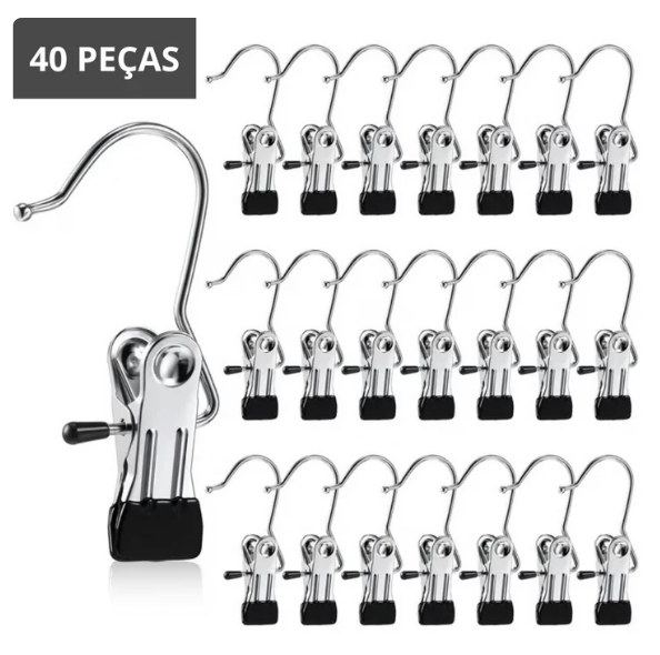 Prendedor de Roupas Antideslizantes Flip + Frete Grátis