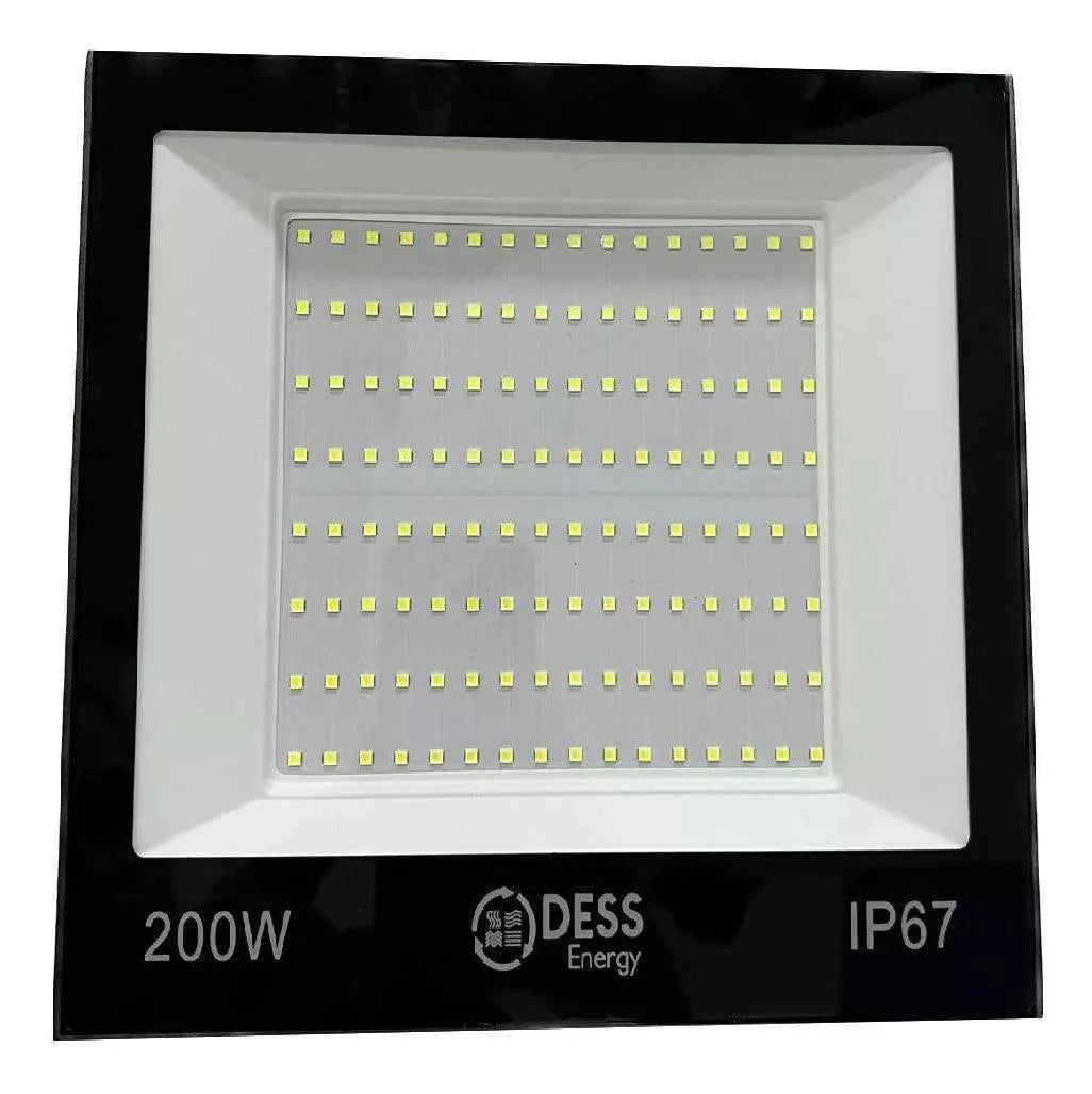 Refletor Led Smd 200w Holofote Prova Dágua Branco Frio