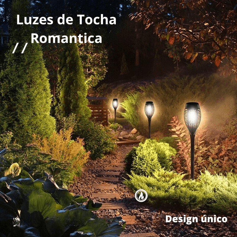 Luminária Balizadora Solar em LED - Solar Flame