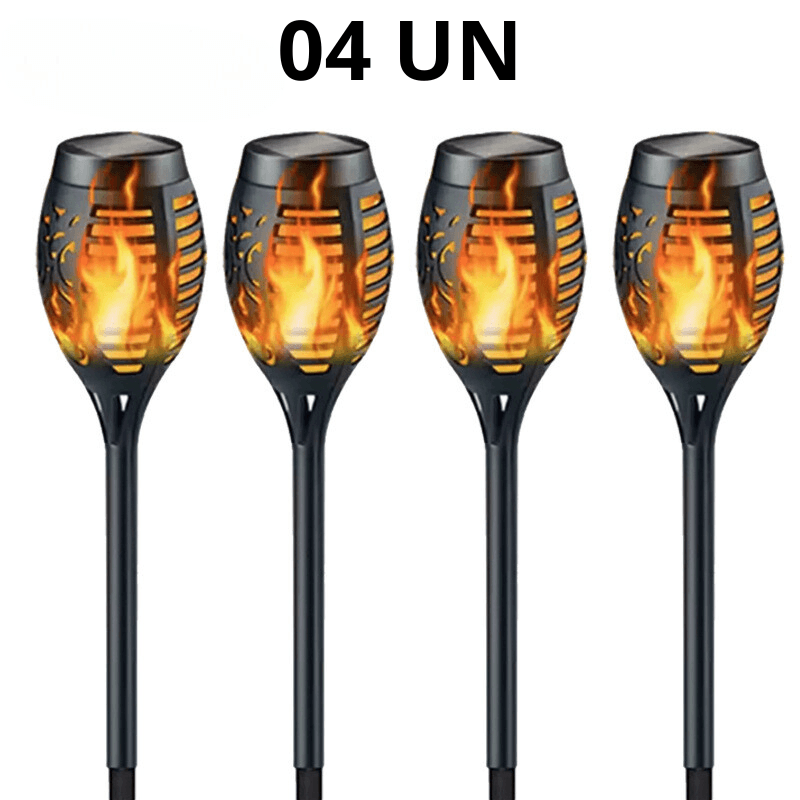 Luminária Balizadora Solar em LED - Solar Flame