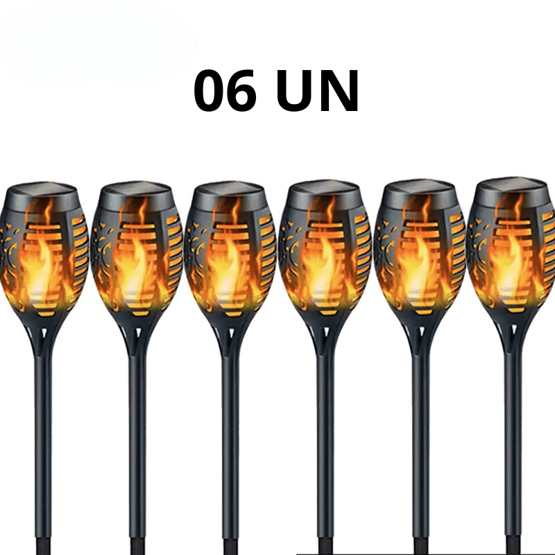 Luminária Balizadora Solar em LED - Solar Flame