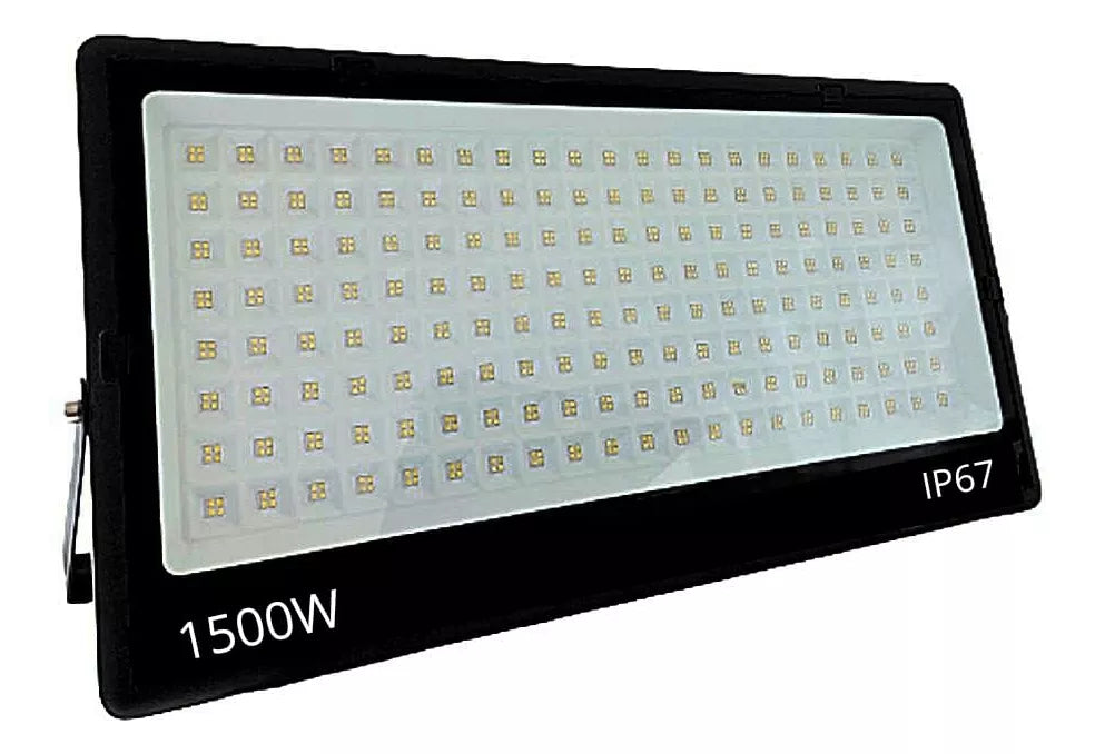 Refletor Microled 1500w Smd Multifocal Ip67 Branco Frio