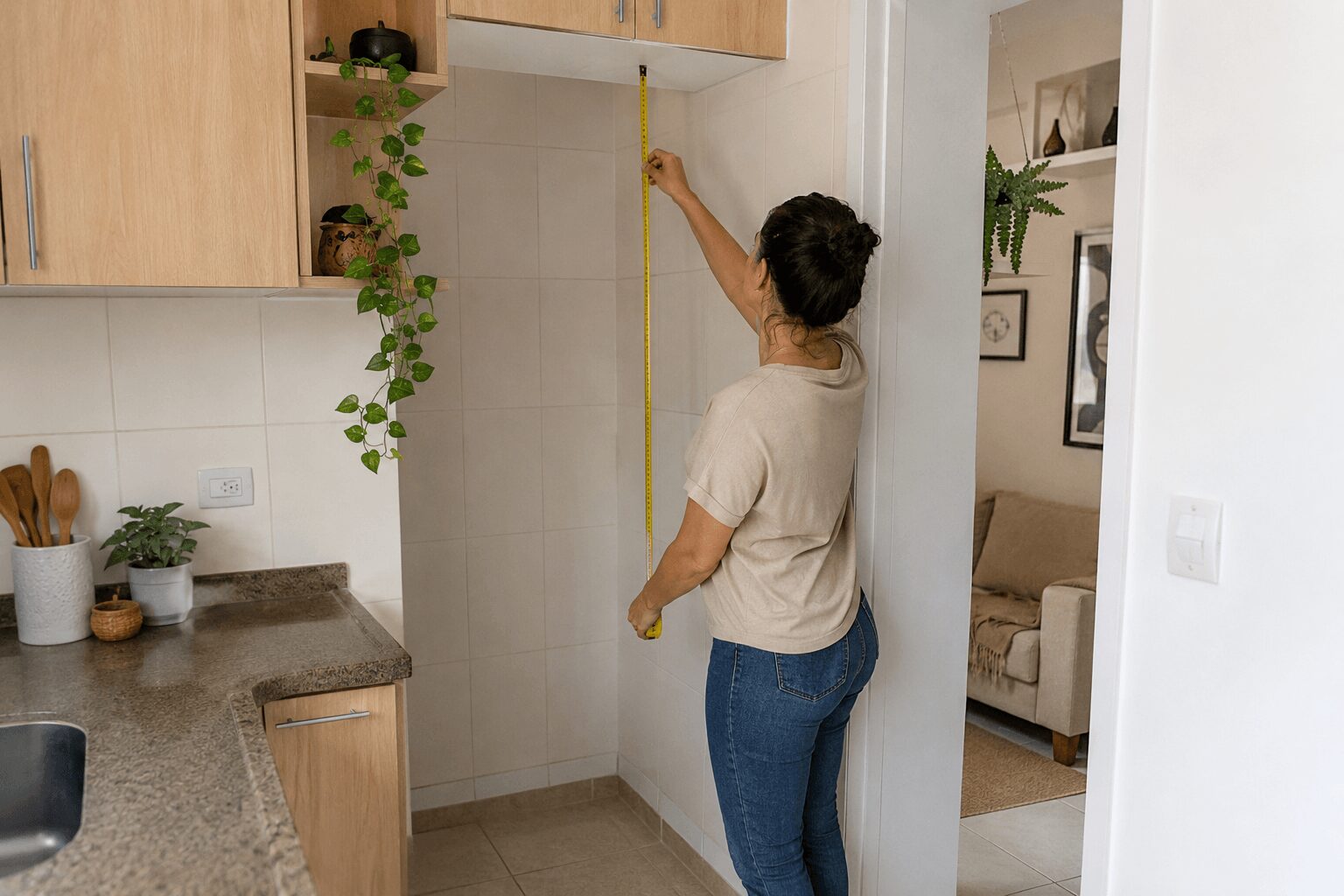 Como medir o espaço da cozinha antes de comprar geladeira